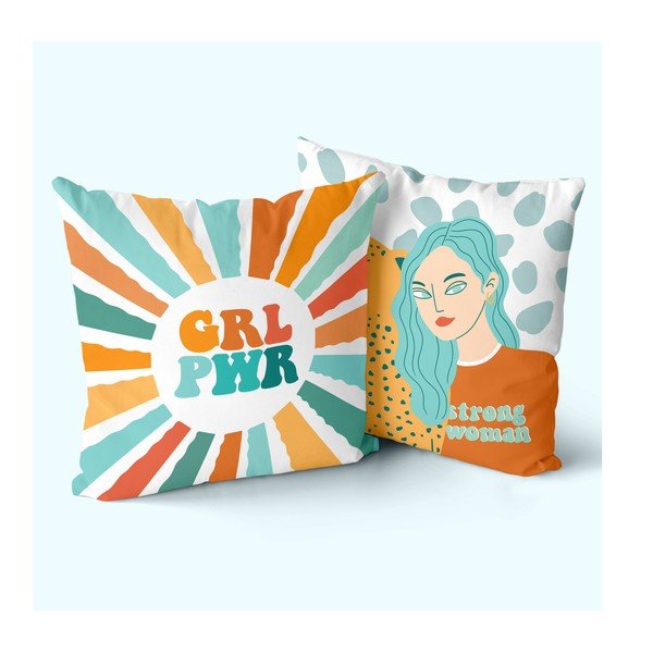 Prevleke za blazino v kompletu 2 ks 50x50 cm Girl power – Aware-image-1