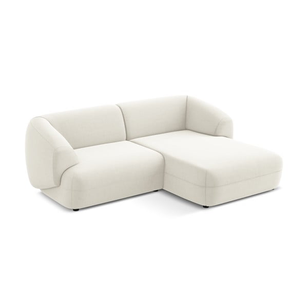 Bela žametna kotna sedežna garnitura (desni kot) Moana – Makamii-image-3