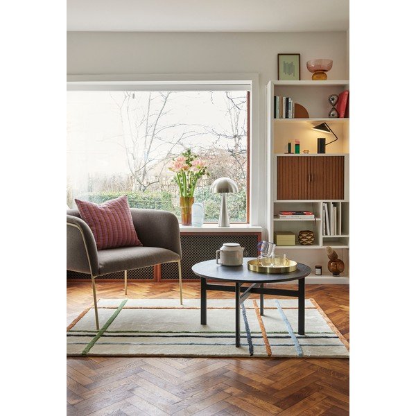 Bež preproga z mešanico bombaža Hübsch Ester, 120 x 180 cm-image-1