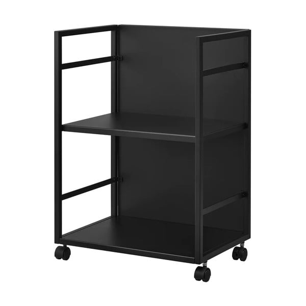 Črn kovinski regal na koleščkih 42x60 cm Tower – YAMAZAKI