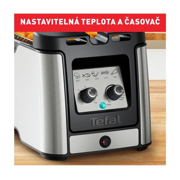 Mat črn/srebrn cvrtnik na vroč zrak Clear Duo FR600D10 – Tefal-image-1