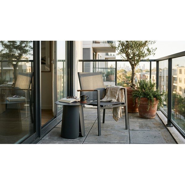 Aluminijasta okrogla vrtna mizica ø 45 cm Bryan – Bizzotto-image-1