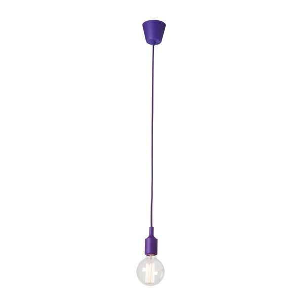Vijolična viseča svetilka brez senčila SULION Vintage