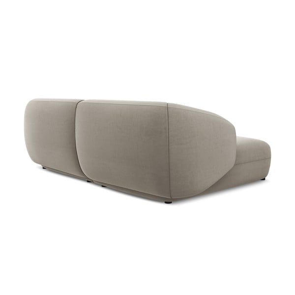 Bež žametna kotna sedežna garnitura (levi kot) Moana – Makamii-image-4