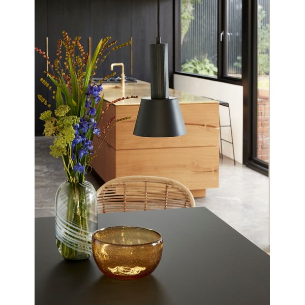 Siva steklena vaza Hübsch Lara, višina 28 cm-image-1