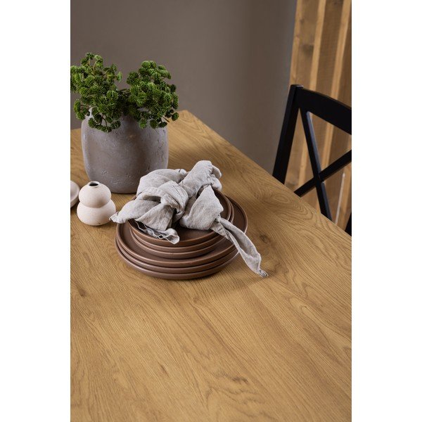 Jedilna miza z mizno ploščo v hrastovem dekorju 80x120 cm Peru – Actona-image-3