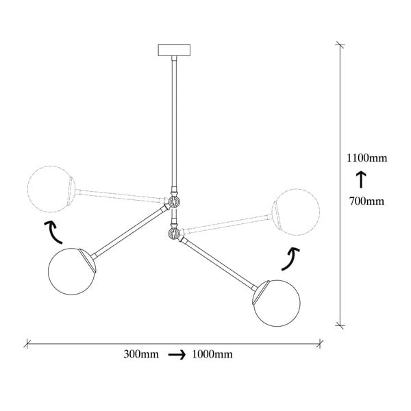 Črna kovinska viseča svetilka Opviq lights Froso-image-3
