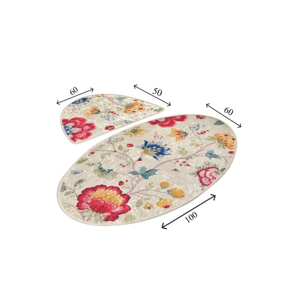 Svetlo rjave kopalniške preproge v kompletu 2 ks 60x100 cm Arya – Foutastic-image-3