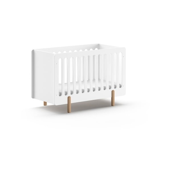 Bela otroška posteljica iz masivnega bora 60x120 cm SMILE – Vipack-image-2