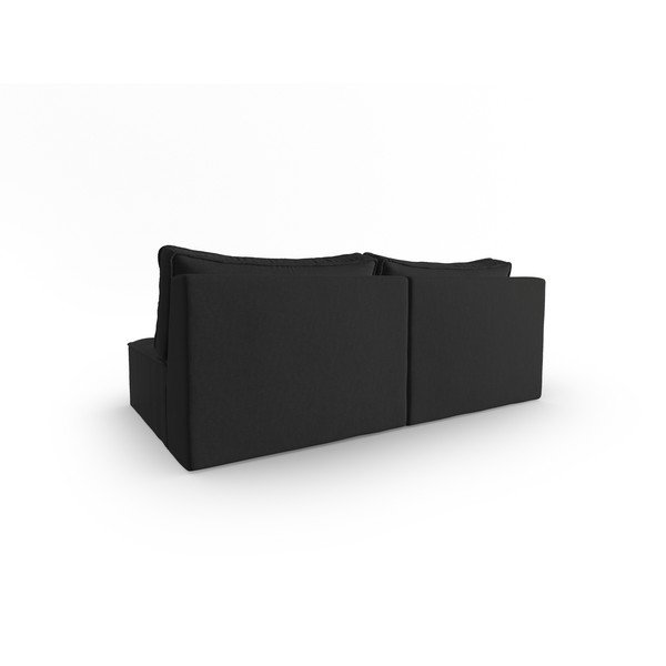 Črna sedežna garnitura 160 cm Mike – Micadoni Home-image-2