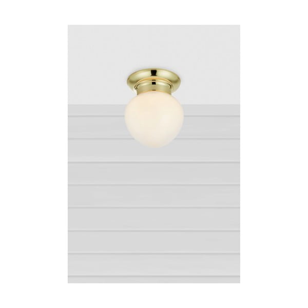 Belo-medeninasta stropna svetilka s steklenim senčilom Ronda – Markslöjd-image-1