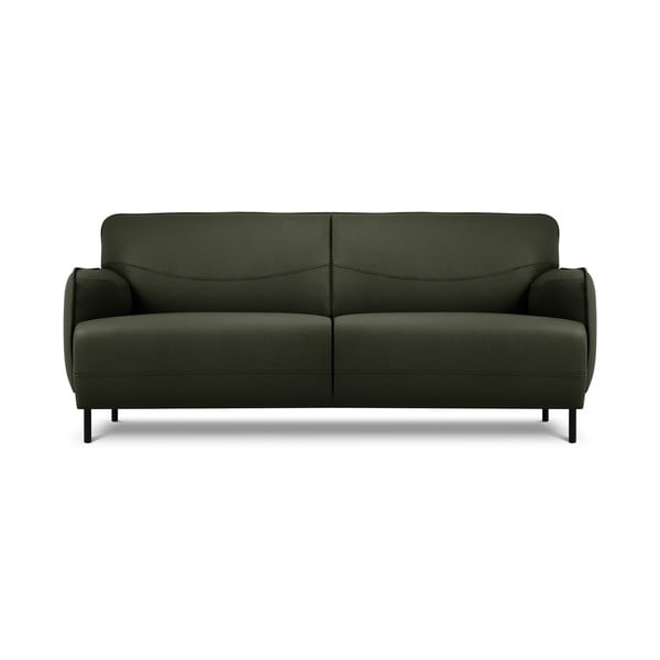 Zelena usnjena sedežna garnitura Windsor & Co Sofas Neso, 175 x 90 cm