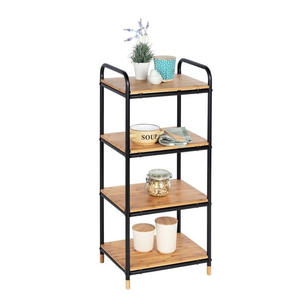 Črna kovinska kopalniška polica 42x94,5 cm Loft – Wenko-image-3