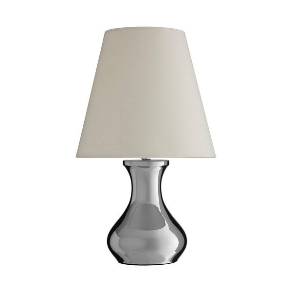 Kremno bela/v srebrni barvi kovinska namizna svetilka s tekstilnim senčilom (višina 36 cm) Nell – Premier Housewares