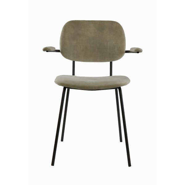 Bež žametni jedilni stol Emma - Light & Living-image-3