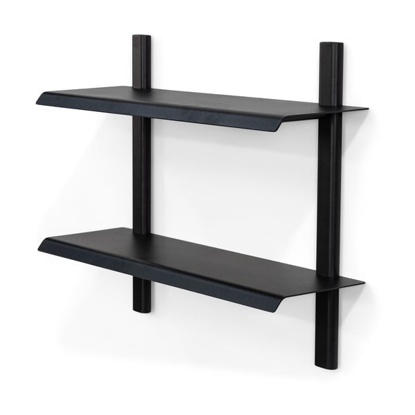 Črna večnivojska kovinska polica 60 cm Hola – Spinder Design-image-2