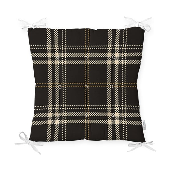 Sedežna blazina Minimalist Cushion Covers Flannel Black, 40 x 40 cm