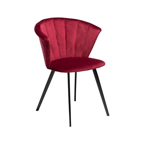 Vinsko rdeč fotelj DAN-FORM Denmark Merge Velvet