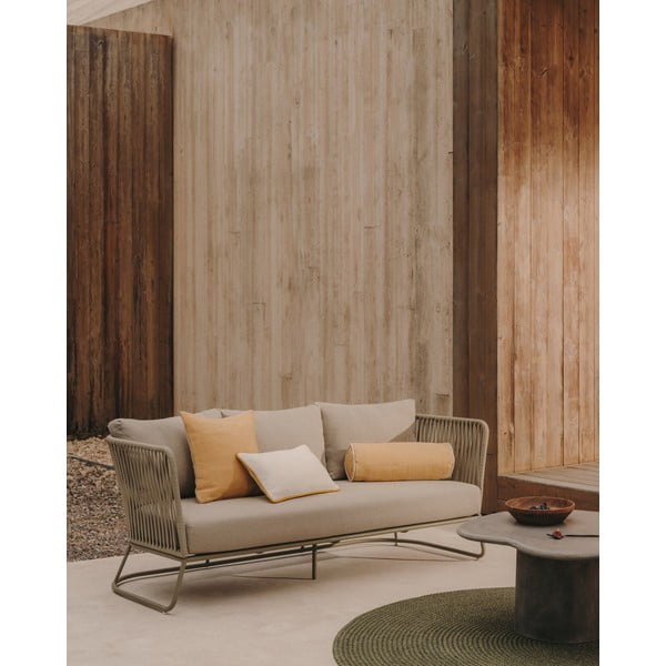 Zelena okrogla zunanja preproga iz recikliranih vlaken ø 200 cm Despas – Kave Home-image-2