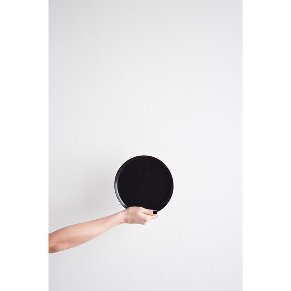 Črni kamnoseški krožnik ÅOOMI Luna, ø 20 cm-image-2