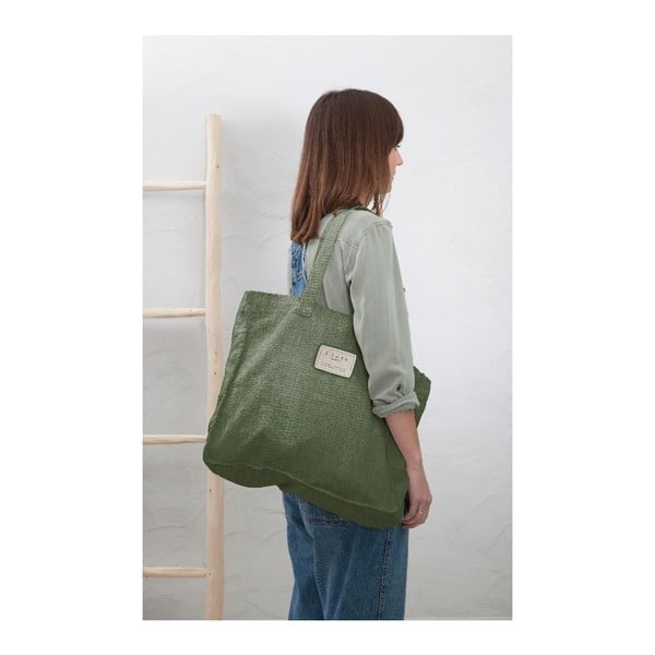 Torba iz blaga Really Nice Things Green Moss, širina 42 cm-image-1
