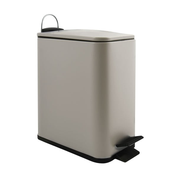 Sivorjav jeklen koš za smeti s pedalom 5 l Erik – Spirella