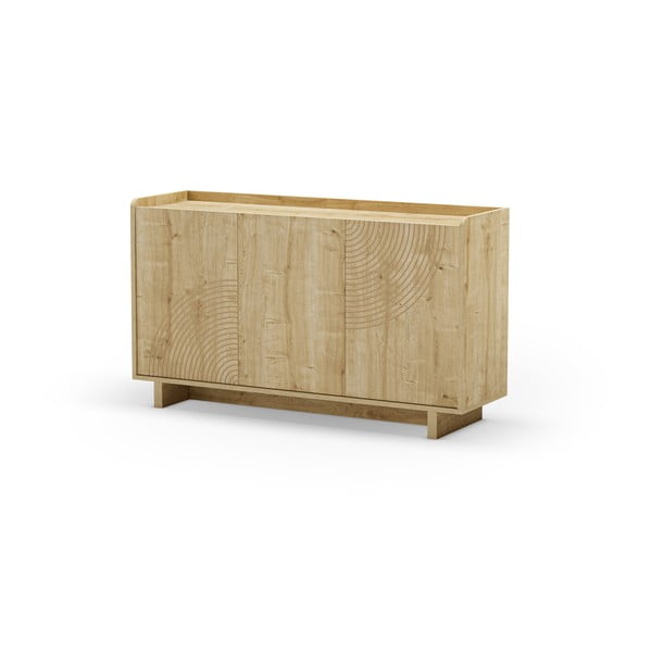 Komoda v hrastovem dekorju v naravni barvi 140x80x40 cm Daira – Marckeric-image-4