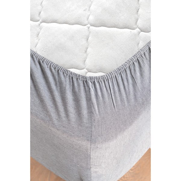 Črno-siva bombažna podaljšana posteljnina z rjuho 160x220 cm - Mila Home-image-4