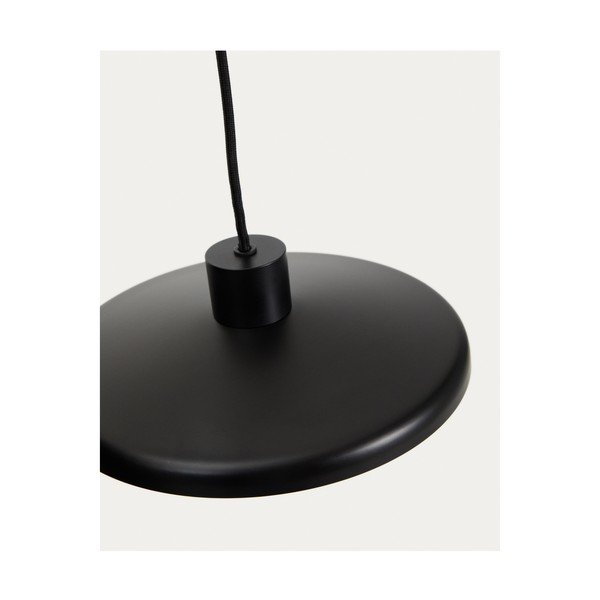 Črna viseča svetilka s kovinskim senčilom Nuvira – Kave Home-image-3