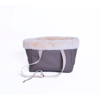 Rjava torba iz eko usnja 35x21 cm Snow - Petsy