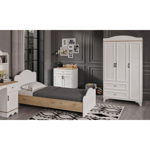 Bela/naravna postelja 90x190 cm Alessa – Kalune Design-image-2