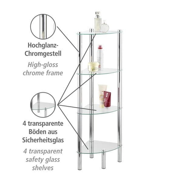 Kotni regal s 4 policami Wenko Corner-image-2