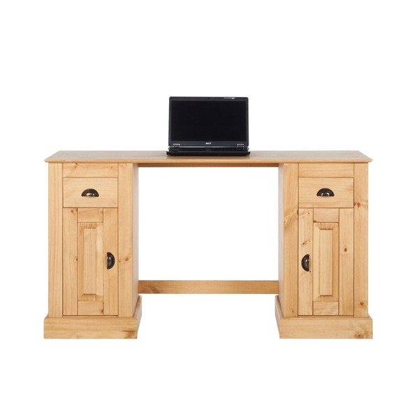 Delovna miza Støraa Tommy iz naravnega bora z 2 vrati-image-3