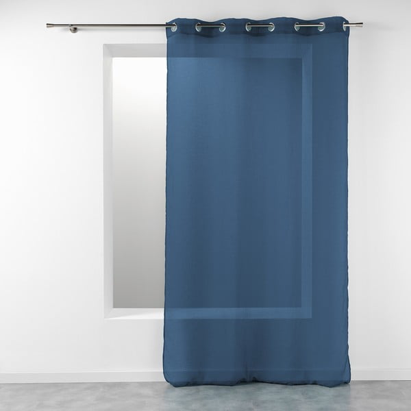 Temno modra prosojna zavesa 140x240 cm Telma – douceur d'intérieur
