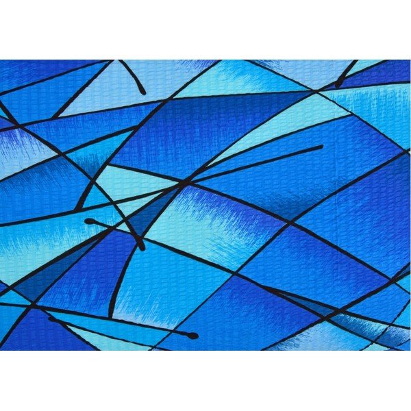 Modra posteljnina mečkanka 140x200 cm Rainbow -image-1