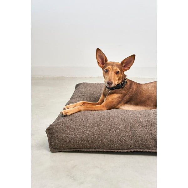 Rjavo ležišče za pse iz tkanine bouclé 100x75 cm Mondo Chocolate M – MiaCara-image-2