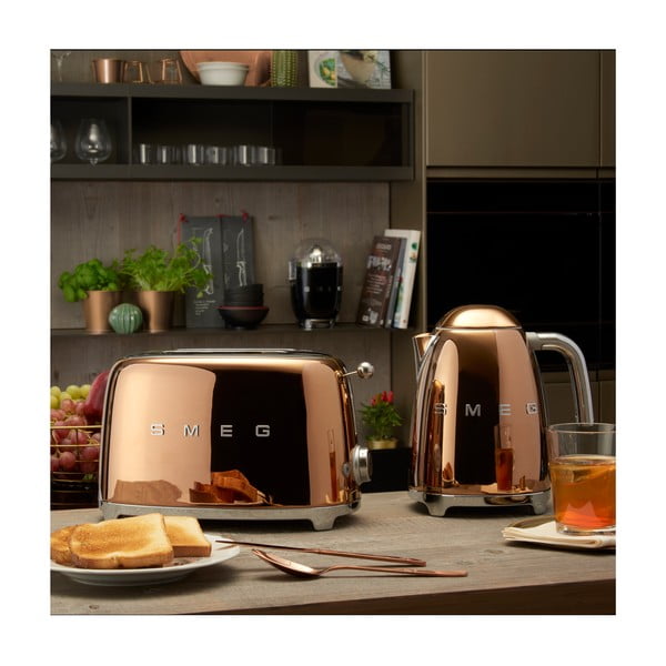 Opekač kruha v barvi rose gold 50's Retro Style - SMEG-image-1