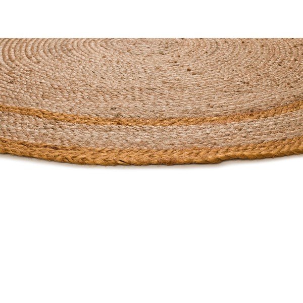 Gorčično rumena/naravna okrogla preproga ø 120 cm Mahon – Universal-image-3