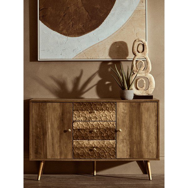 Komoda v temni naravni barvi 114x70x39 cm Frida – Premier Housewares-image-1