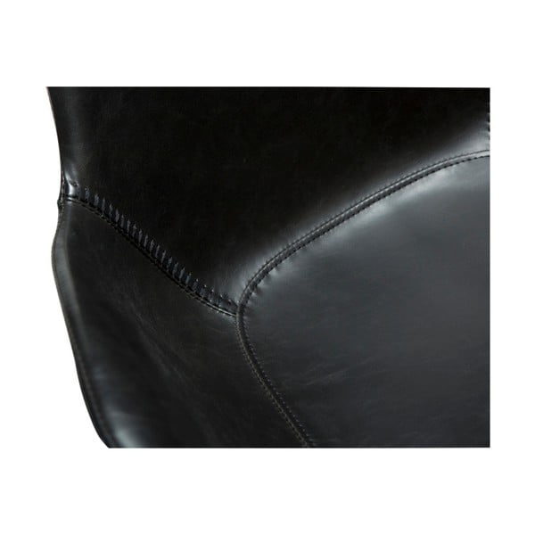 Črn jedilni stol iz usnja z nasloni za roke DAN-FORM Denmark Hype-image-4