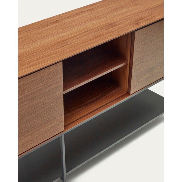 Nizka komoda v orehovem dekorju 195x80 cm Vedrana – Kave Home-image-3