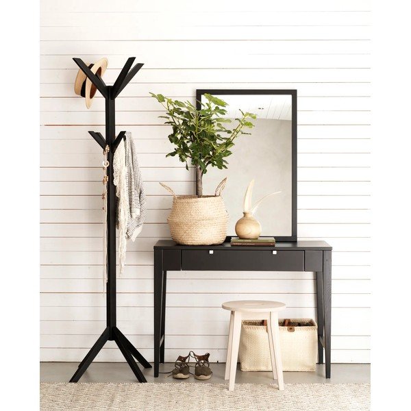 Črn obešalnik iz masivnega hrasta Confetti – Rowico-image-1