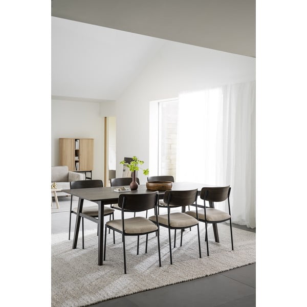 Kremno beli/temno rjavi jedilni stoli v kompletu 2 ks Maymont – Rowico-image-3