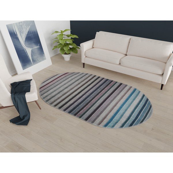 Modra/siva pralna preproga 160x230 cm – Vitaus-image-1