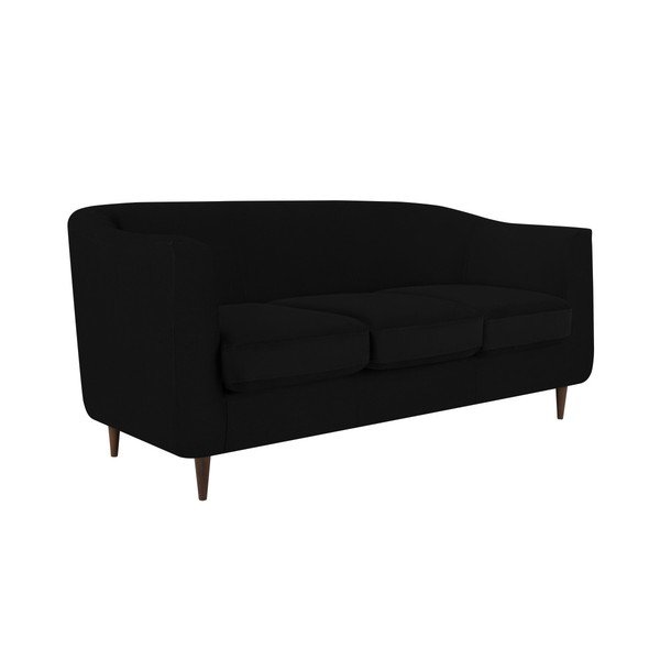 Črna žametna zofa Kooko Home Glam, 175 cm-image-2