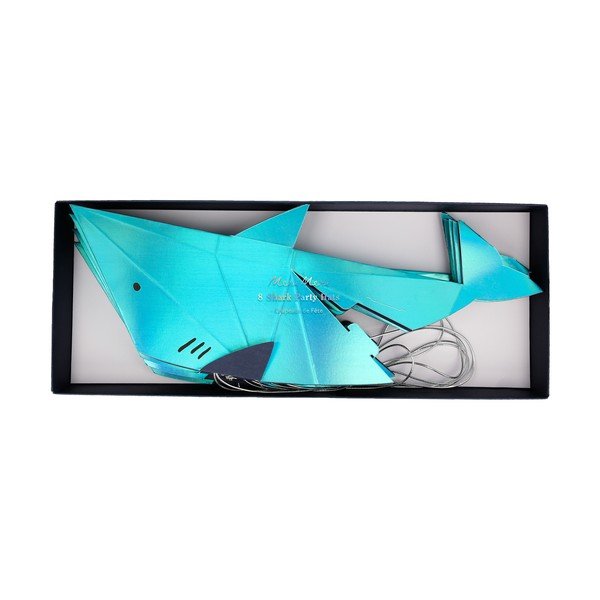 Papirnati klobučki v kompletu 8 ks Shark – Meri Meri-image-4