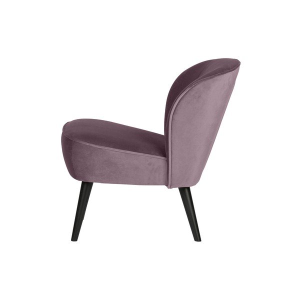 Vijoličen žameten fotelj Sara – WOOOD-image-2