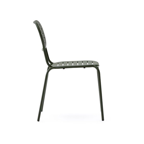 Temno zelen kovinski vrtni stol Brai – Kave Home-image-3