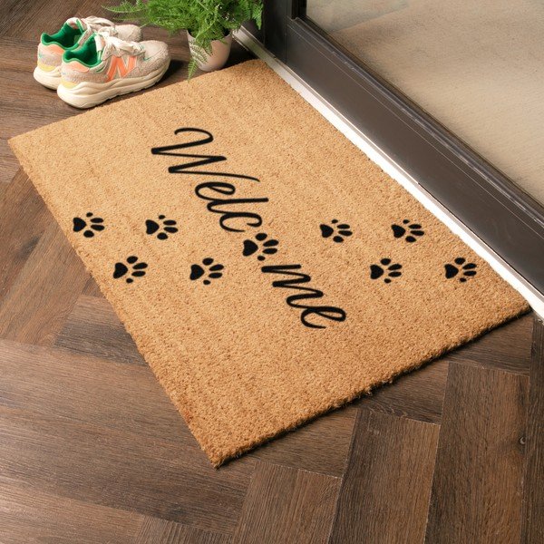 Predpražnik iz kokosovih vlaken 60x90 cm Welcome Paws – Artsy Doormats-image-1