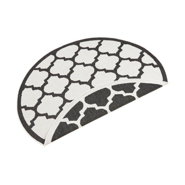 Črno-krem zunanja preproga NORTHRUGS Palermo, ⌀ 200 cm-image-3